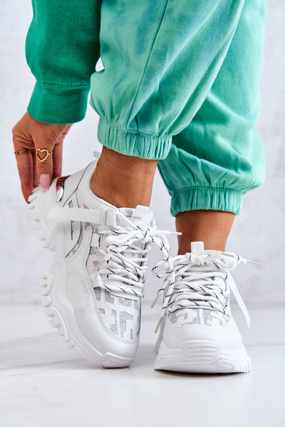 Sneakersy Na Masywnej Podeszwie Białe Your Style