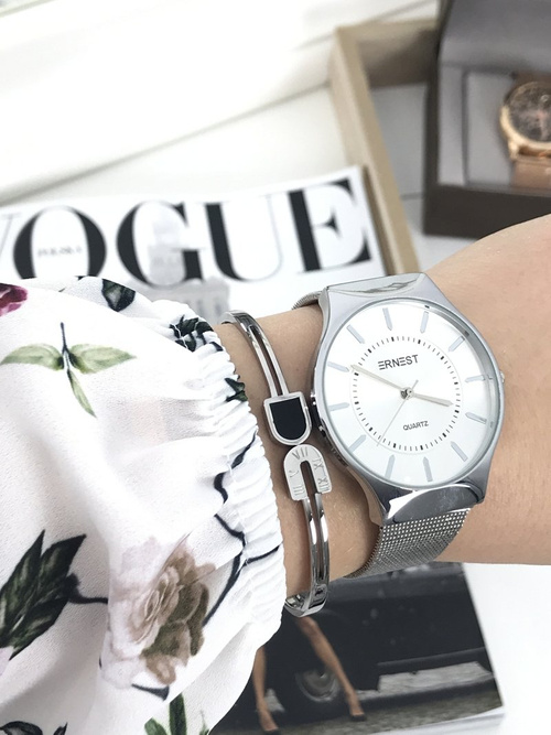 Damski Zegarek Ernest Orion Srebrny