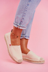 Espadryle Damskie Pleciona Podeszwa Beżowe Big Star FF274A500