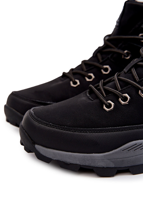 Męskie Ocieplane Botki Trapery Lee Cooper LCJ-22-01-1391 Czarne