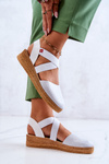 Damskie Modne Espadryle Big Star JJ276036 Białe