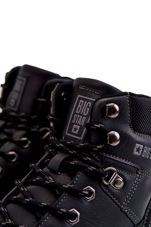 Męskie Botki Trapery Memory Foam Big Star KK174120 Czarne