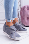Sneakersy damskie Szare Koturny LU BOO Margo