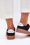 Zamszowe Sneakersy Damskie Daniel Lopez Just Dare SS2D4021 Czarne