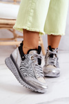 Damskie Skórzane Sneakersy Maciejka 04916-03 Szare