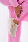 Buty Sportowe Sneakersy Damskie Big Star RR274A145 HI-POLY SYSTEM Beżowe