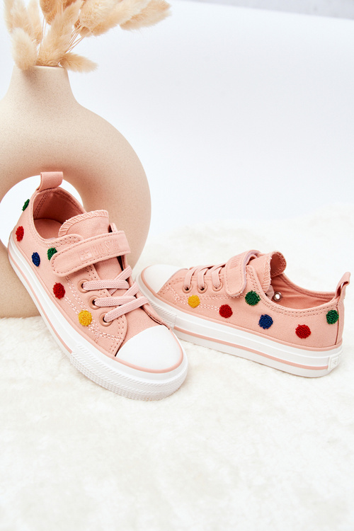 Dziecięce Trampki Na Rzep BIG STAR JJ374054 Różowe