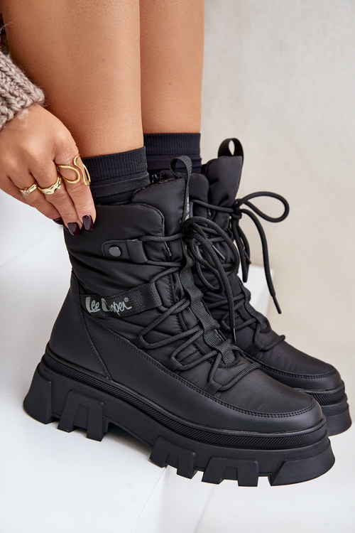 Śniegowce Damskie Na Zamek Lee Cooper LCJ-24-47-3144 Czarne