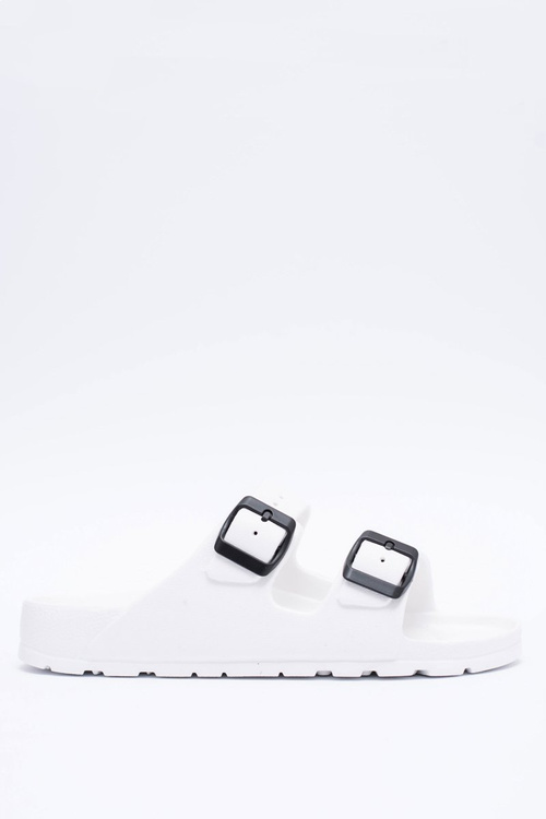 Klapki Damskie Lekkie Ogrodowe Białe