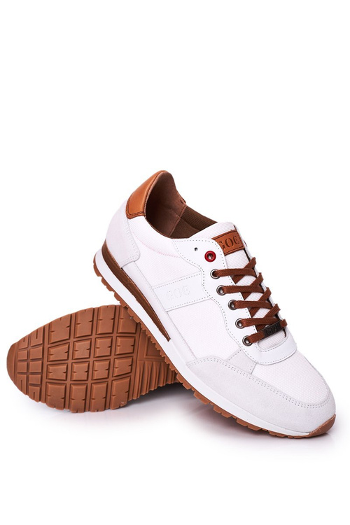 Męskie Sportowe Buty Sneakersy GOE HH1N4054 Białe