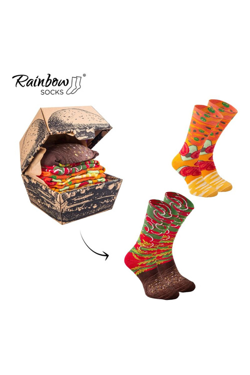 Skarpetki Rainbow Socks Burger Vege 2 Pary