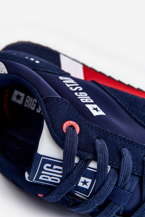 Męskie Buty Sportowe Memory Foam System Big Star LL174159 Granatowe