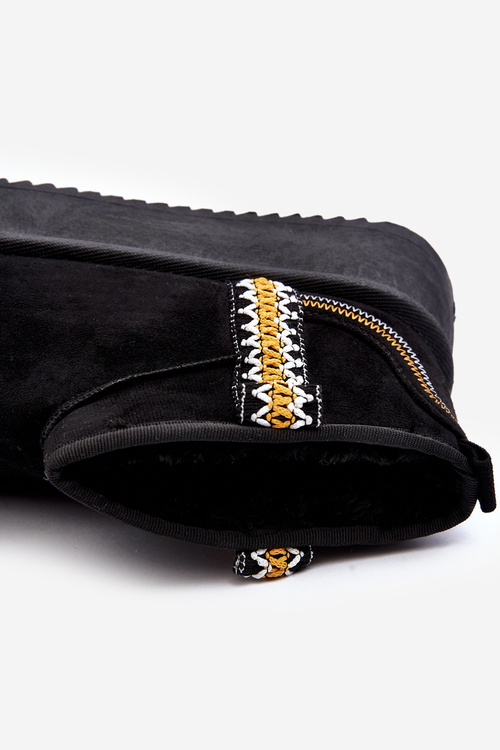 Śniegowce Na Platformie Ze Wzorem Czarne Udra