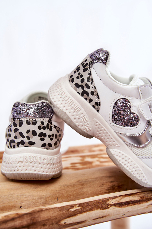 Dziecięce Buty Sportowe Na Rzepy Big Star KK374022 Białe