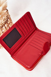 Duży Portfel Damski Z Kieszenią Czerwony