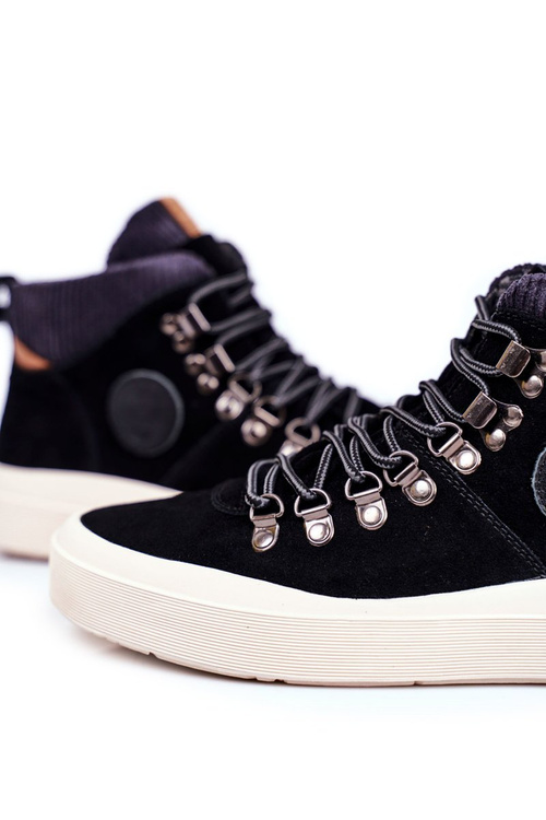 Trampki Męskie Skórzane Big Star Czarne GG174330