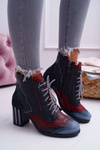 Botki Damskie Skórzane Trzewiki Maciejka Czarne 03190-01