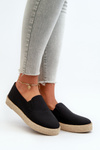 Espadryle Damskie Na Platformie Czarne Naloenma