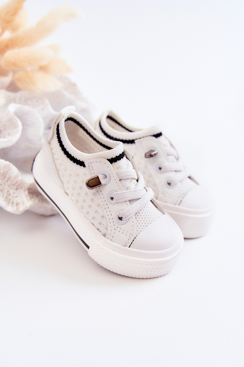 Dziecięce Wsuwane Trampki Big Star JJ374394 Białe