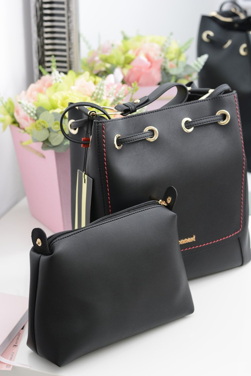 Monnari Czarna Damska Torba Worek Na Ramię