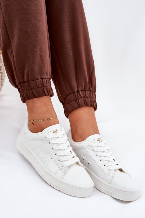 Niskie Trampki Damskie Z Eko Skóry Big Star NN274577 Białe