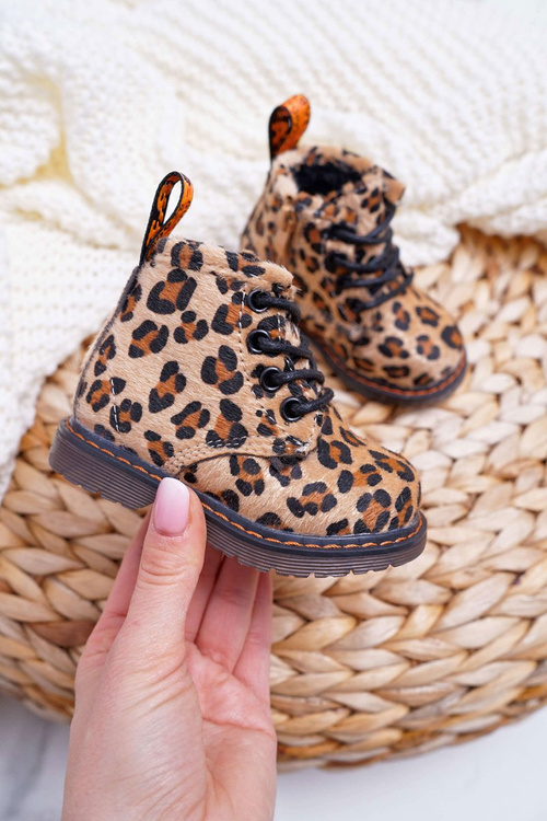 Dziecięce Botki z Suwakiem W Panterkę Lilo