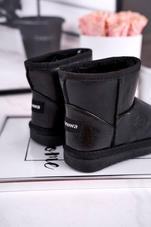 Ocieplane dziecięce botki śniegowce czarne Coraline