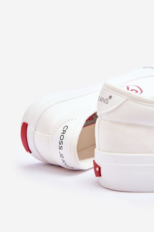 Damskie Materiałowe Tenisówki Cross Jeans LL2R4043 Białe