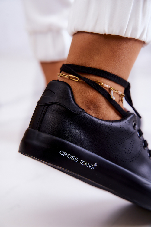 Damskie Niskie Tenisówki Cross Jeans JJ2R4054C Czarne