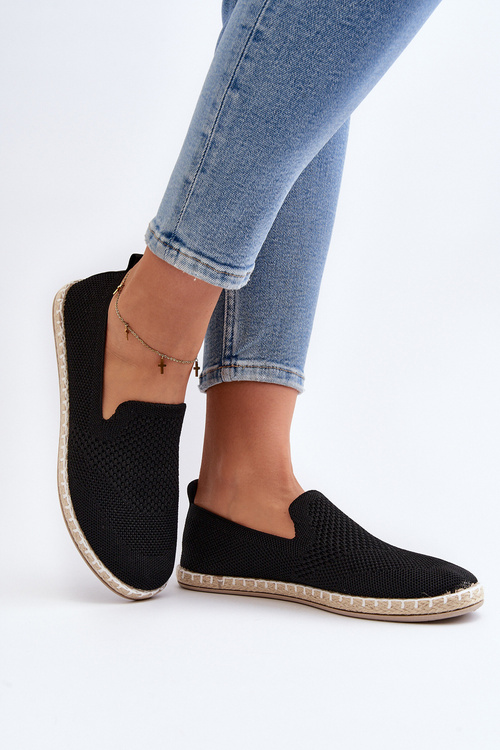 Wsuwane Damskie Espadryle Czarne Harmonie
