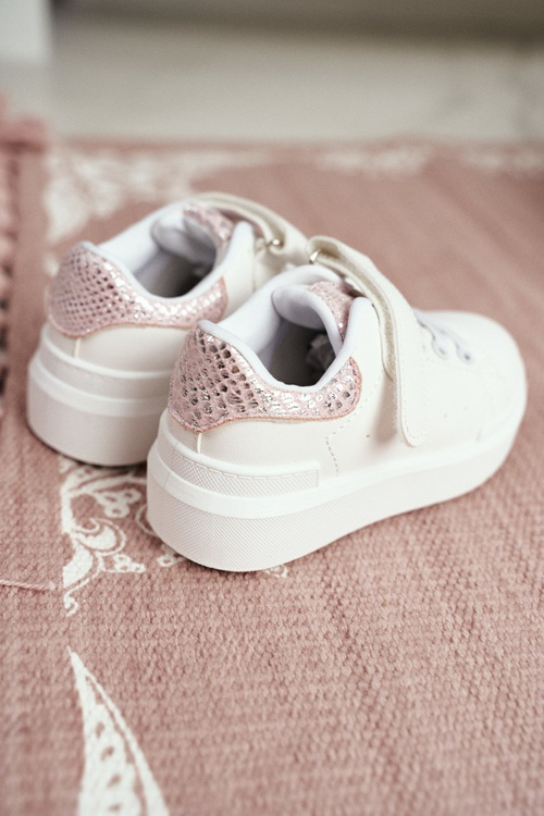 Obuwie Sportowe Dziecięce Na Rzep Białe Ilonka