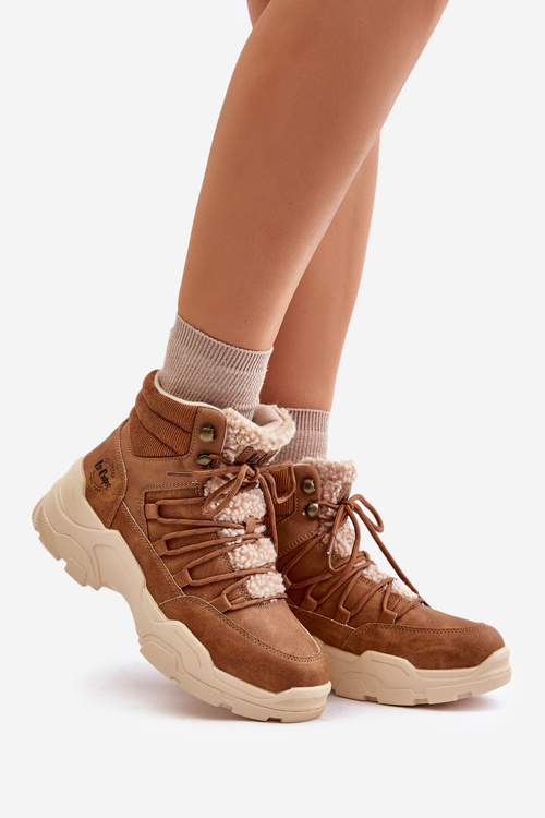 Ocieplane Trapery Damskie Lee Cooper LCJ-24-03-3061L Brązowe