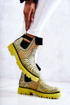 Skórzane Botki Wsuwane Maciejka 05324-07 Żółte