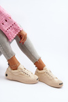 Damskie Sneakersy GOE NN2N4060 Beżowe