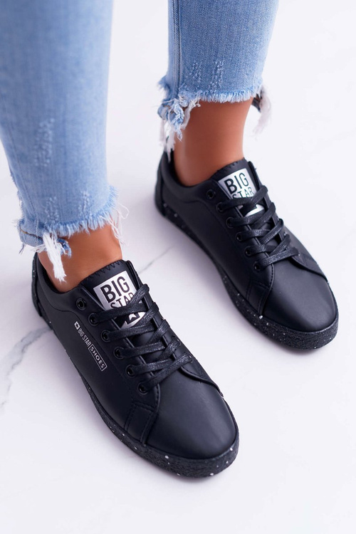 Damskie Trampki Big Star Szara Gwiazda Czarne AA274A008