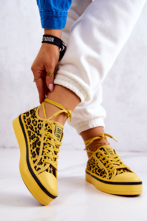 Damskie Trampki Pantera BIG STAR JJ274616 Żółte