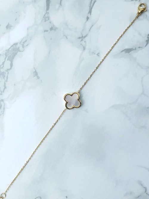 Damska Bransoleta Na Łańcuszku Kwiatek Złota Selene