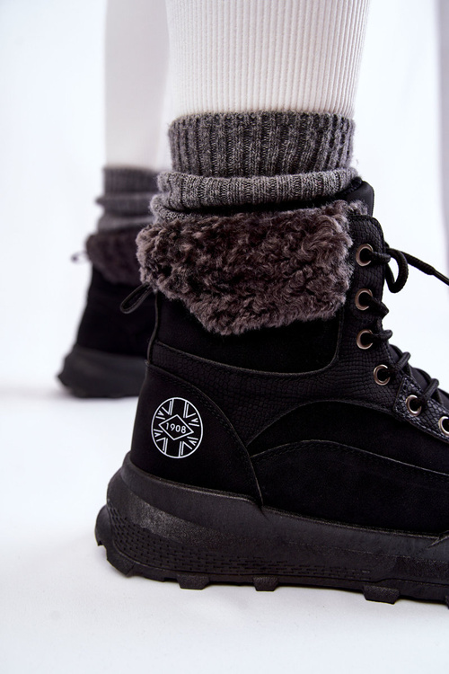 Ocieplane Botki Trapery Lee Cooper LCJ-22-44-1362 Czarne