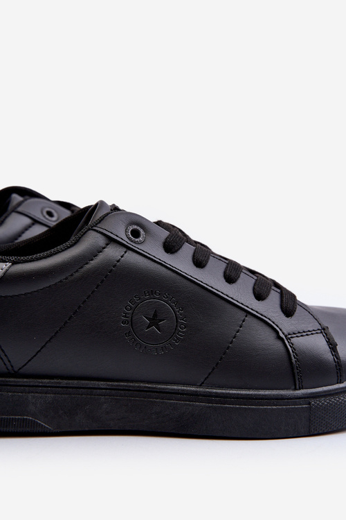 Niskie Trampki Męskie Eko Skóra Big Star NN174284 Czarne