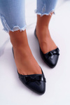 Damskie Balerinki Gumowe Czarne Meliski Syntha