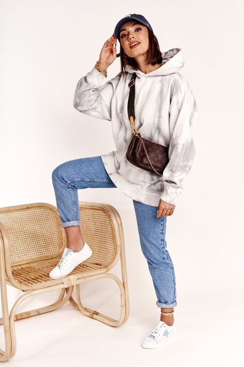 Damskie Skórzane Trampki Z Gwiazdą BIG STAR DD274692 Biało-Niebieskie