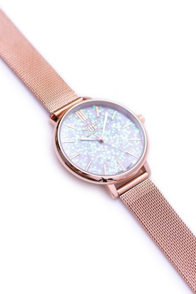 Michael John Damski Zegarek Zielona Brokatowa Tarcza Różowe Złoto Eneli