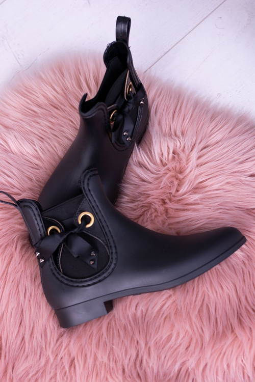 Czarne Matowe Damskie Kalosze Sztyblety Someday