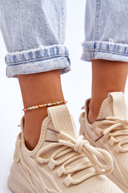 Damskie Wsuwane Sneakersy Big Star LL274714 Beżowe