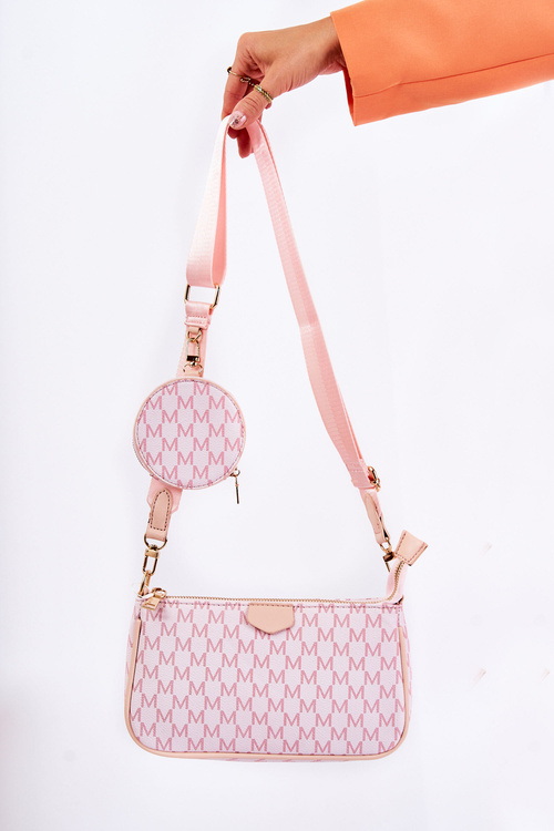 Damska Torebka Z Portmonetką 3w1 Różowa Bormea