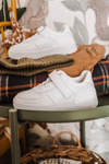 Dziecięce Sportowe Buty Na Rzep Białe Airy