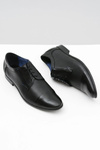 Skórzane Męskie Wizytowe Czarne Półbuty Leopoldo