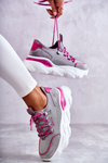 Damskie Sneakersy Memory Foam System Big Star KK274030 Szare