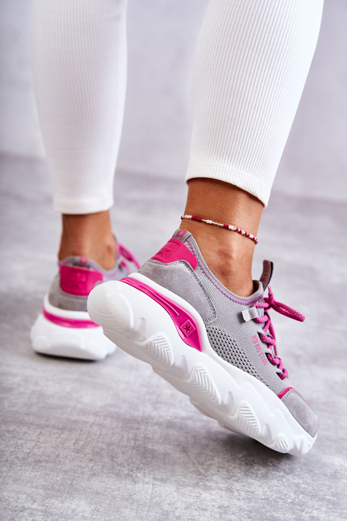 Damskie Sneakersy Memory Foam System Big Star KK274030 Szare