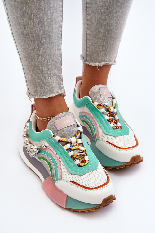 Sneakersy Damskie Z Ozdobą GOE NN2N4048 Multikolor